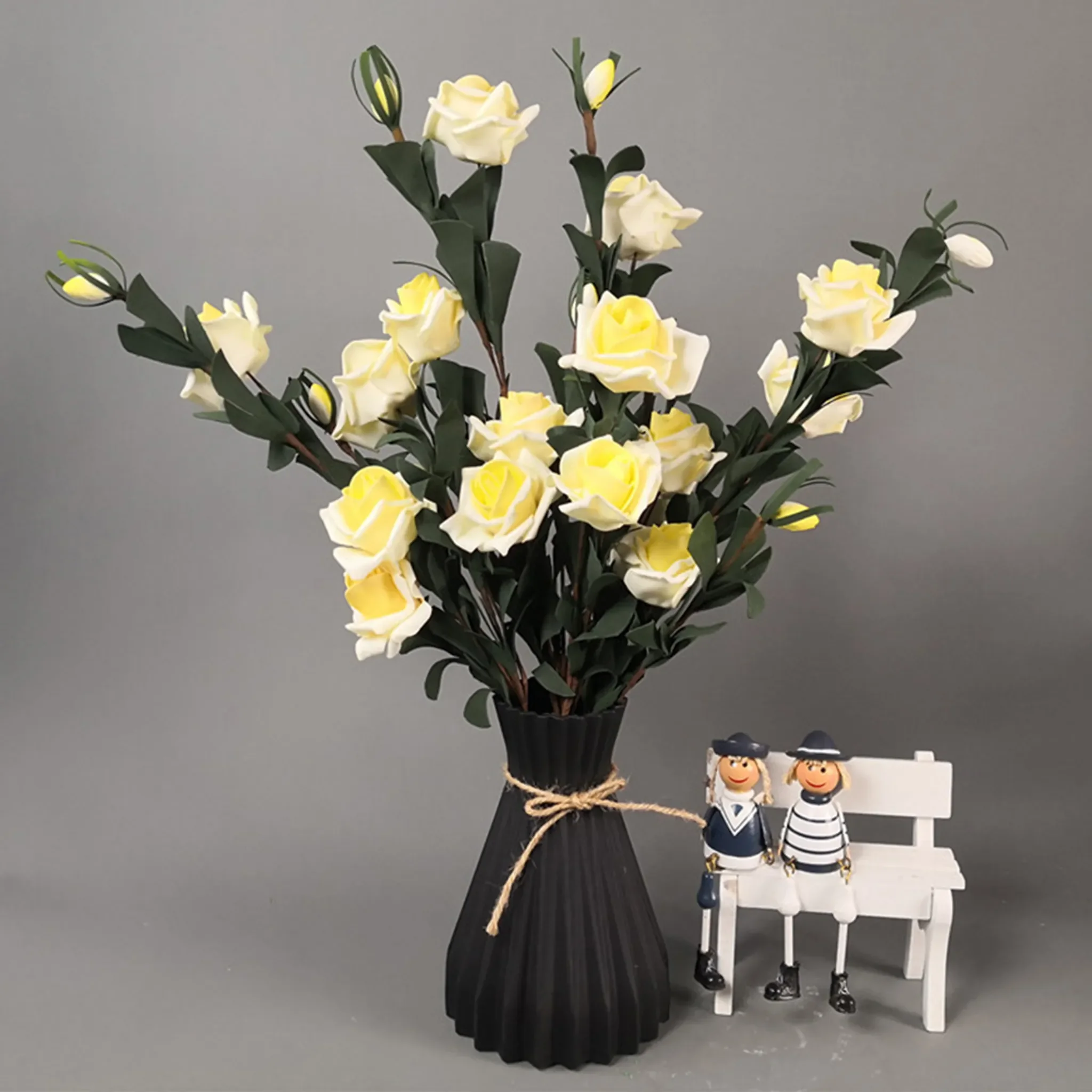 Kunststoffvase – Schwarz, 17 cm